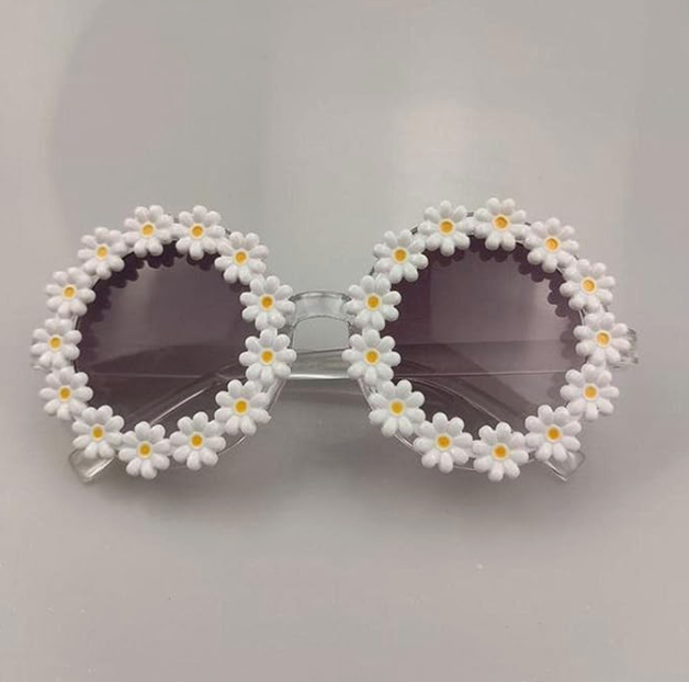 Daisy Flower Power Sunglasses - White