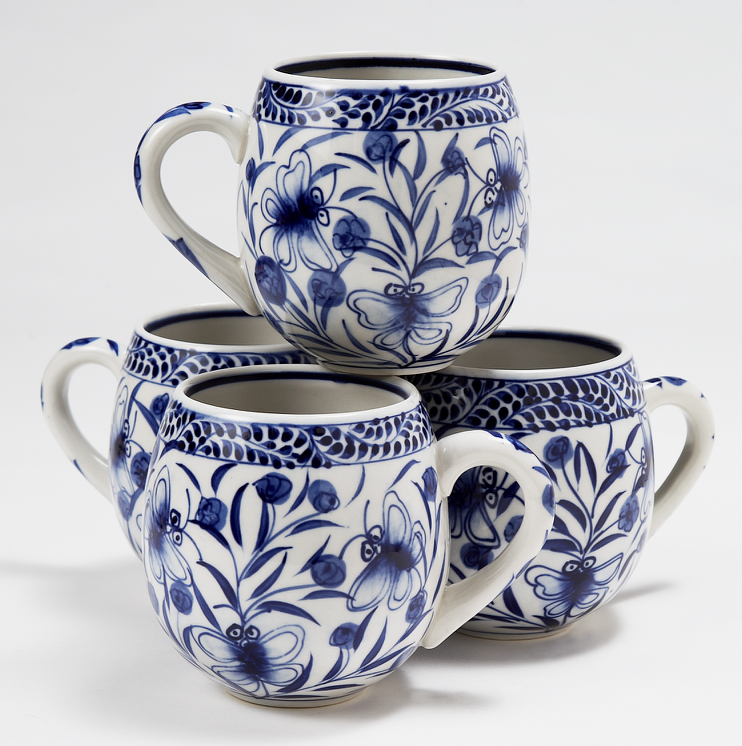 Ceramic Mug - Blue Floral