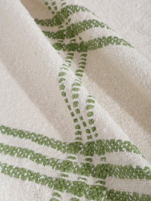 Cotton Boucle Throw Blanket - Green