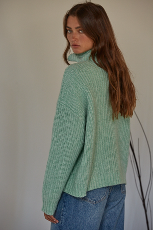 Louise Ribbed Sweater - Green