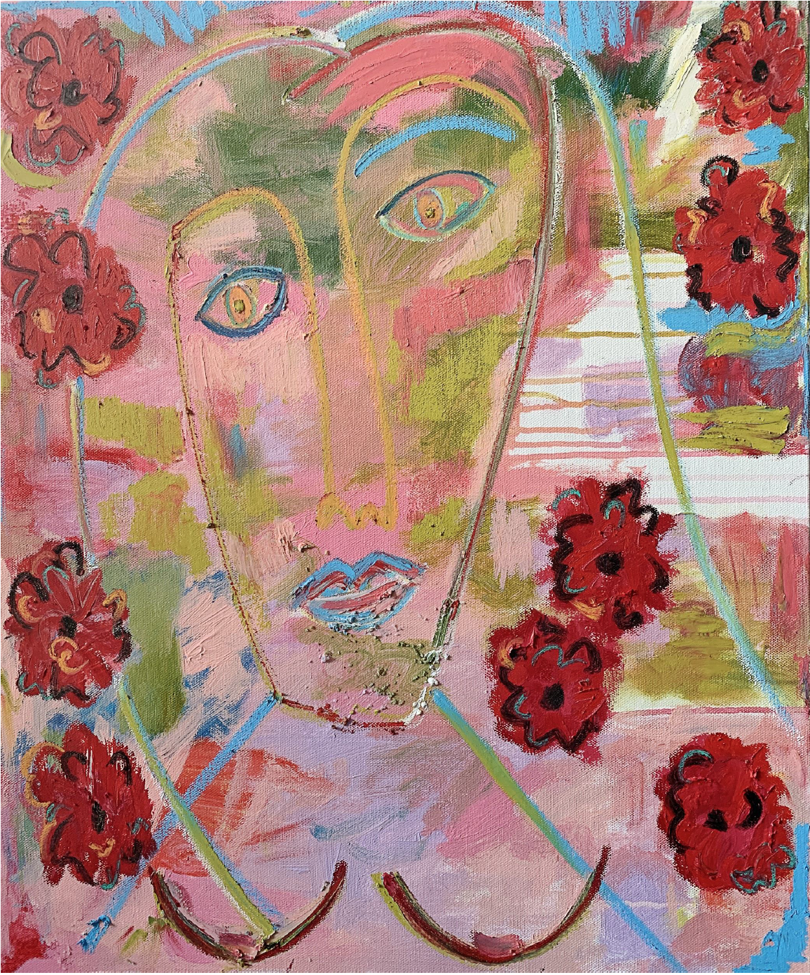 Self-Portrait With Poppies by Monica Shulman