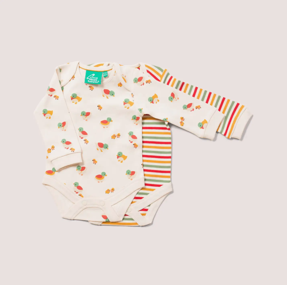 Organic Baby Bodysuit - Duck Stripes