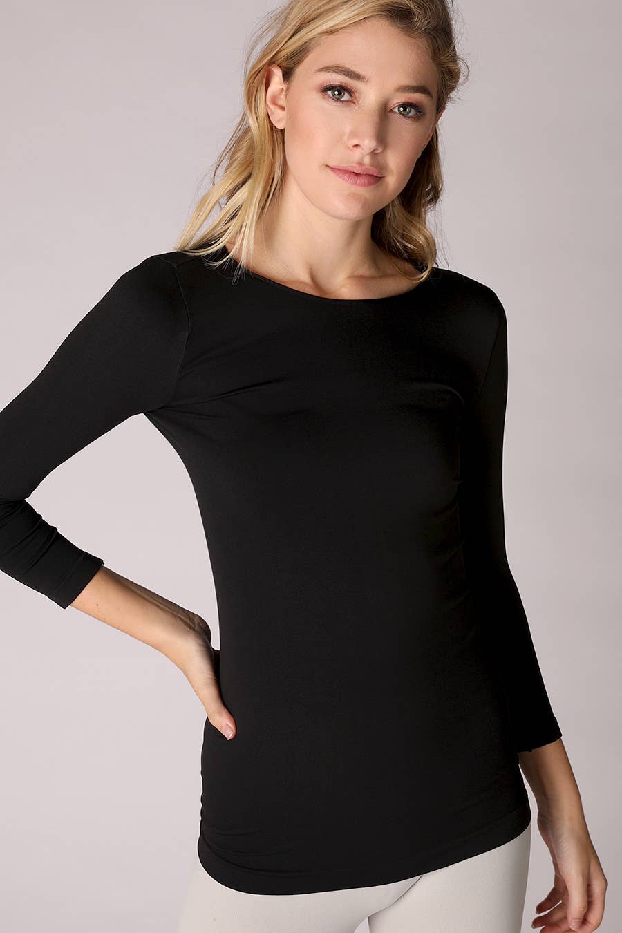 NS5423H - 3/4 Sleeve Crew Neck Top