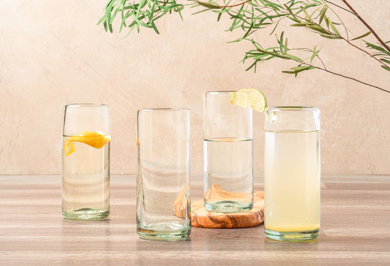 Handblown Mexican Highball Glasses - Clear