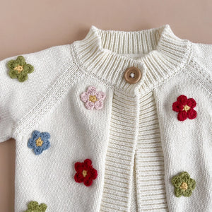 Rainbow Flowers Cardigan