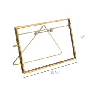Monroe Easel Frame - Horizontal - Brass