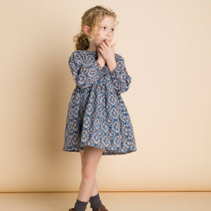 Phoebe Dress | Blue Mosaic