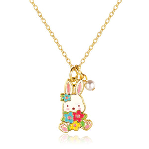Bunny Sweet Petite Necklace and Studs Easter Gift Set