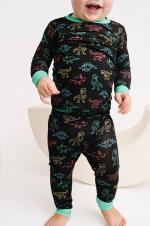Neon Dino Bamboo Set