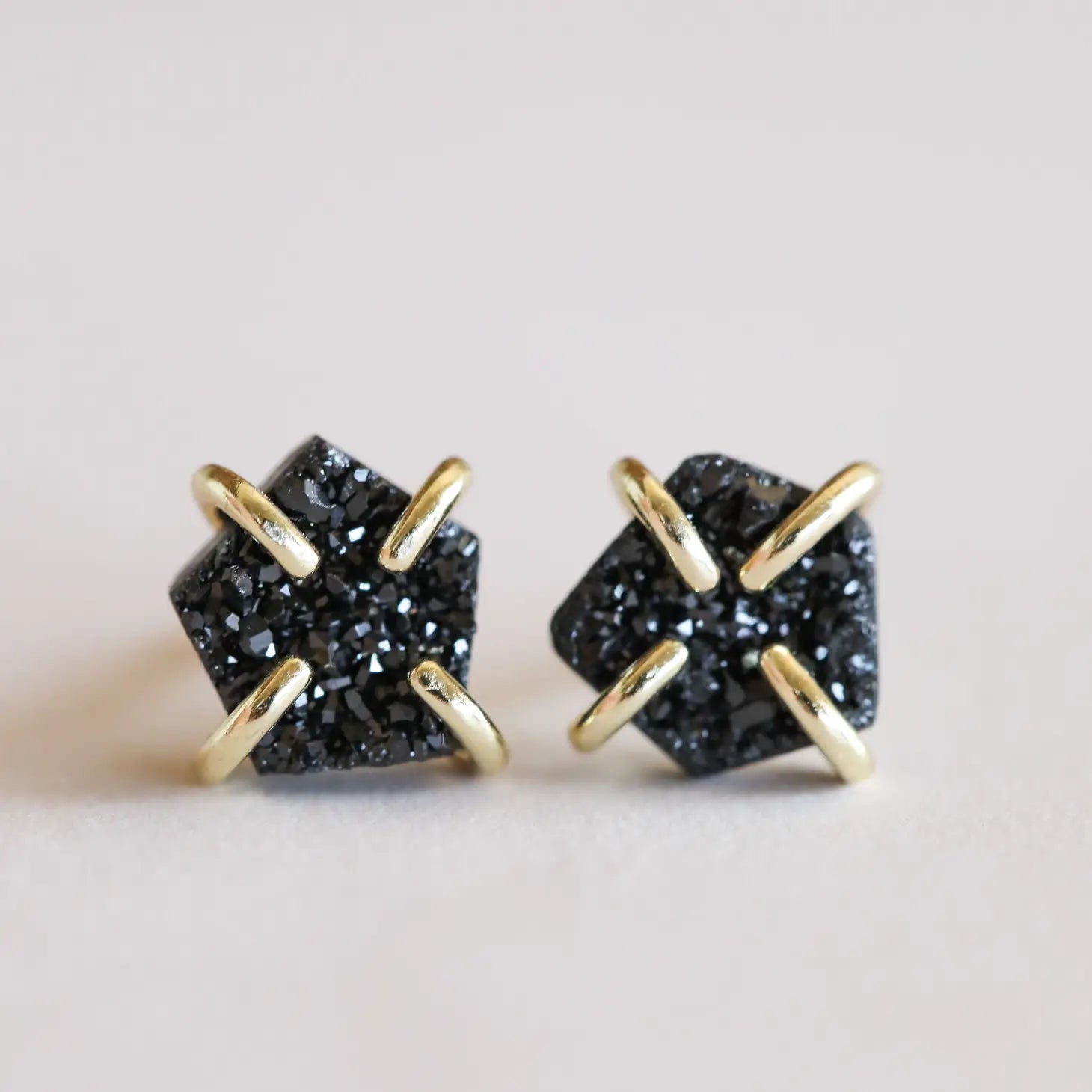 Druzy Studs - Black