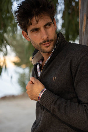Marengo Zipper Jacket - Mocha