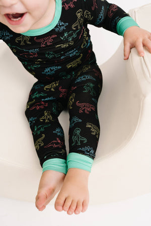 Neon Dino Bamboo Set