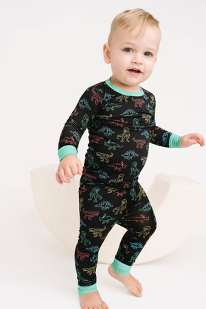 Neon Dino Bamboo Set