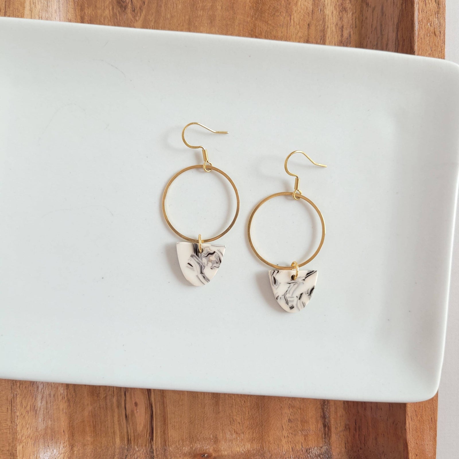 Iris Earrings - Marble // Fall, Jewelry, Gifts