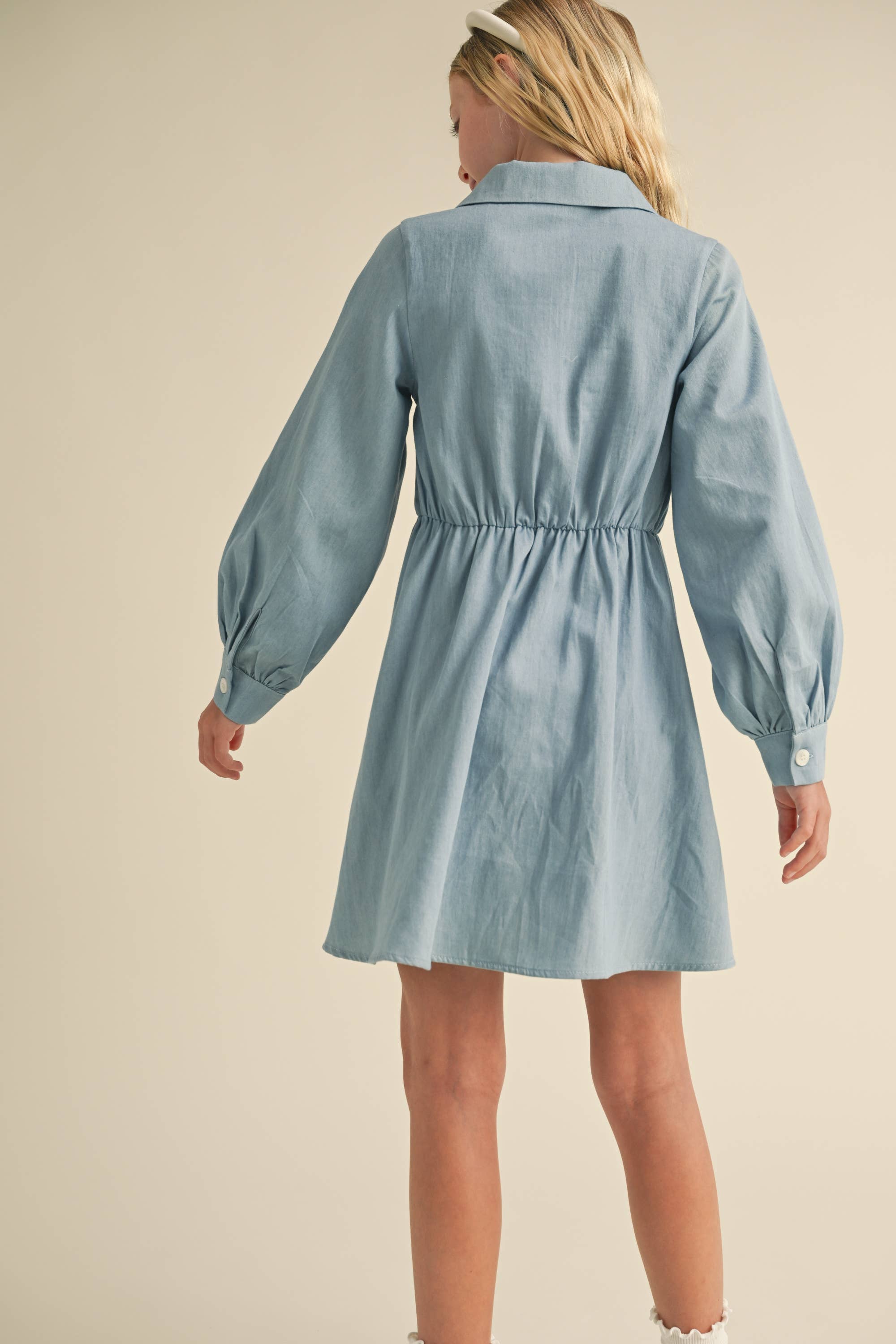 Long Sleeve Chambray Shirt Dress - Reservoir Long Sleeve Chambray Shirt Dress - Reservoir