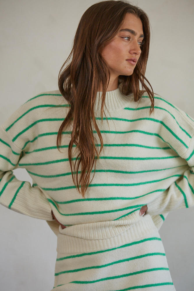 Liesel Striped Sweater - Green