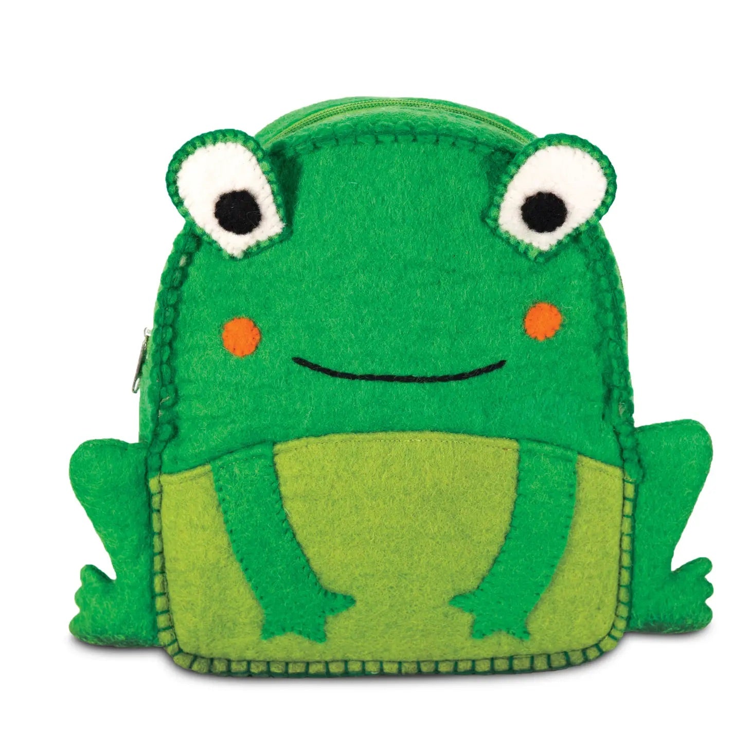 Hand Felted Backpack - Froggy