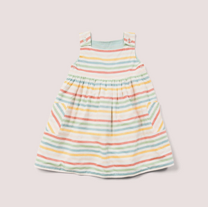 Reversible Rainbow Striped Pinny Dress