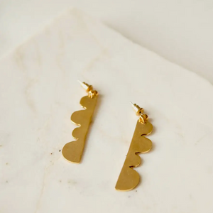 24k Gold Plated Hill Earrings