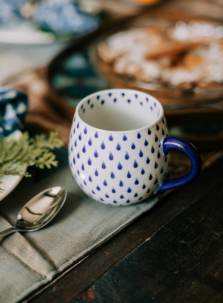 Ceramic Mug - Blue Raindrop