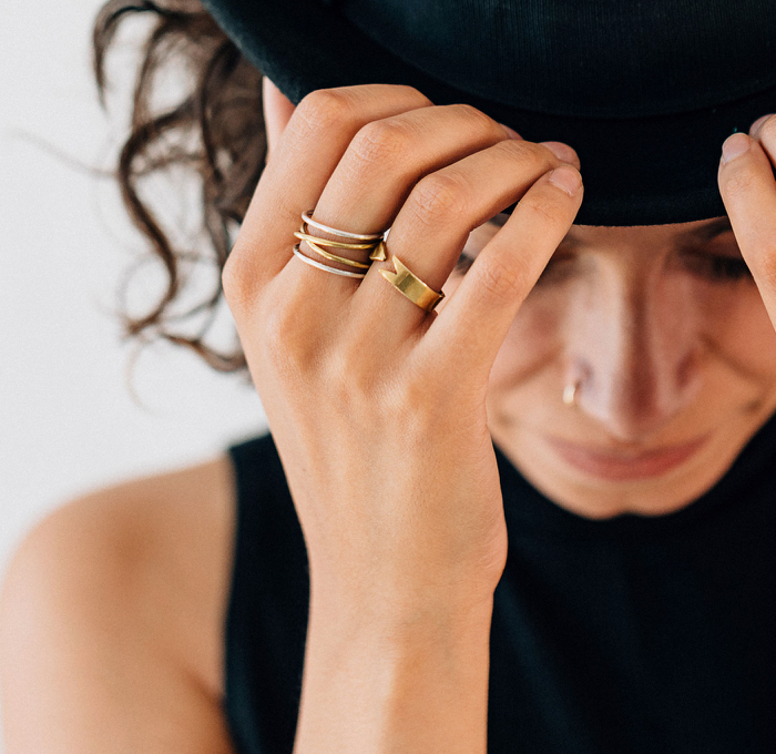 Brass Arrow Ring
