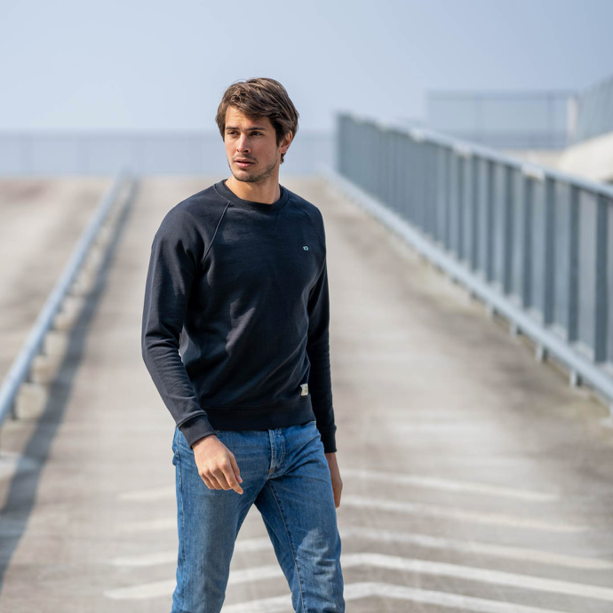 Organic Cotton Sweatshirt - Dark Charcoal