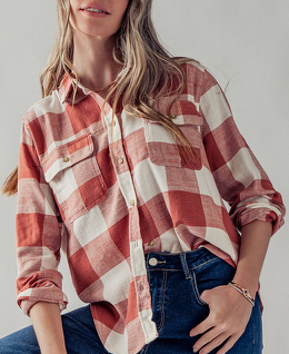 Classic Plaid Flannel - Red Dahlia