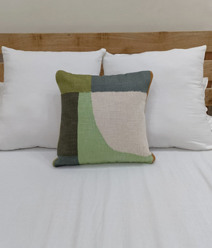 Swoop Woven Pillow Case - Greens