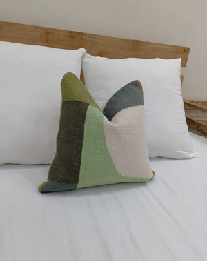 Swoop Woven Pillow Case - Greens