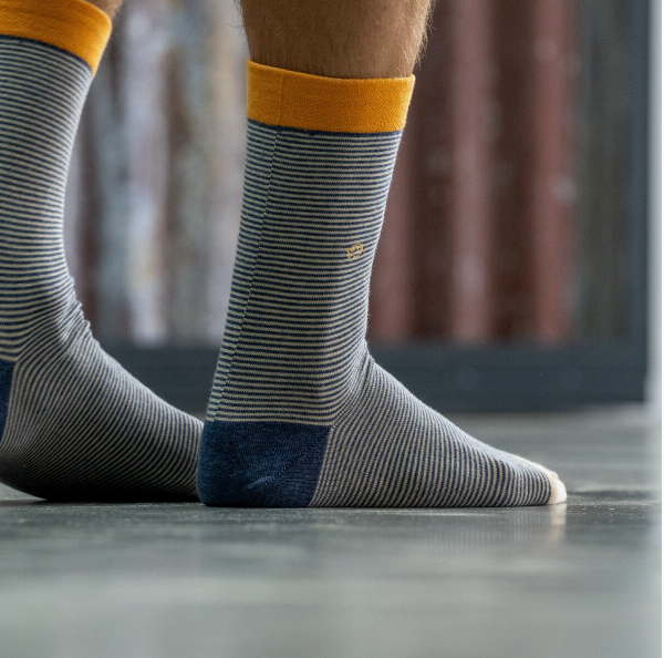 The Classy Striped Combed Cotton Socks