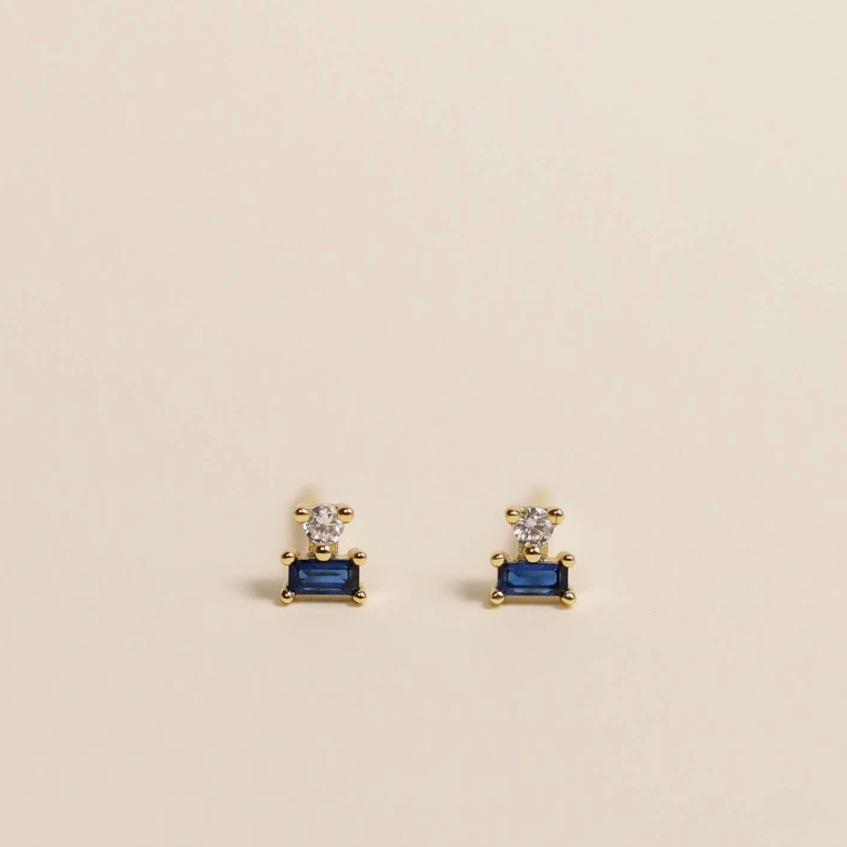 Sapphire Double Stack Studs