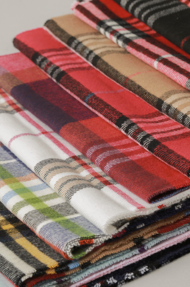 Plaid Cashmere Feel Scarf - Various Colors