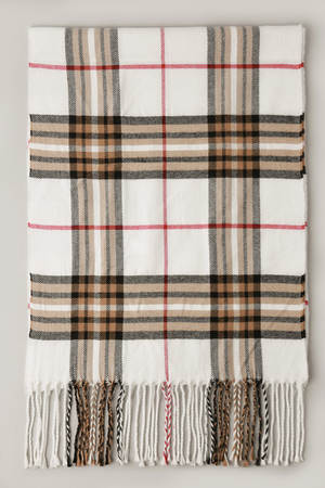 Plaid Cashmere Feel Scarf - Various Colors