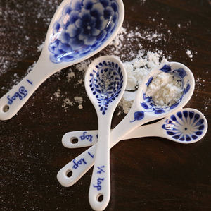 Measuring Spoon Set - Blue Floral