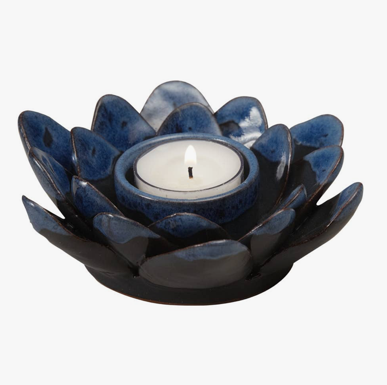 Ceramic Peaceful Lotus Candle Holder