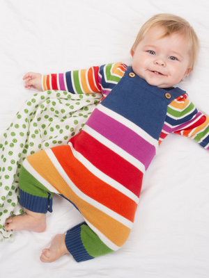 Rainbow Knit Overalls