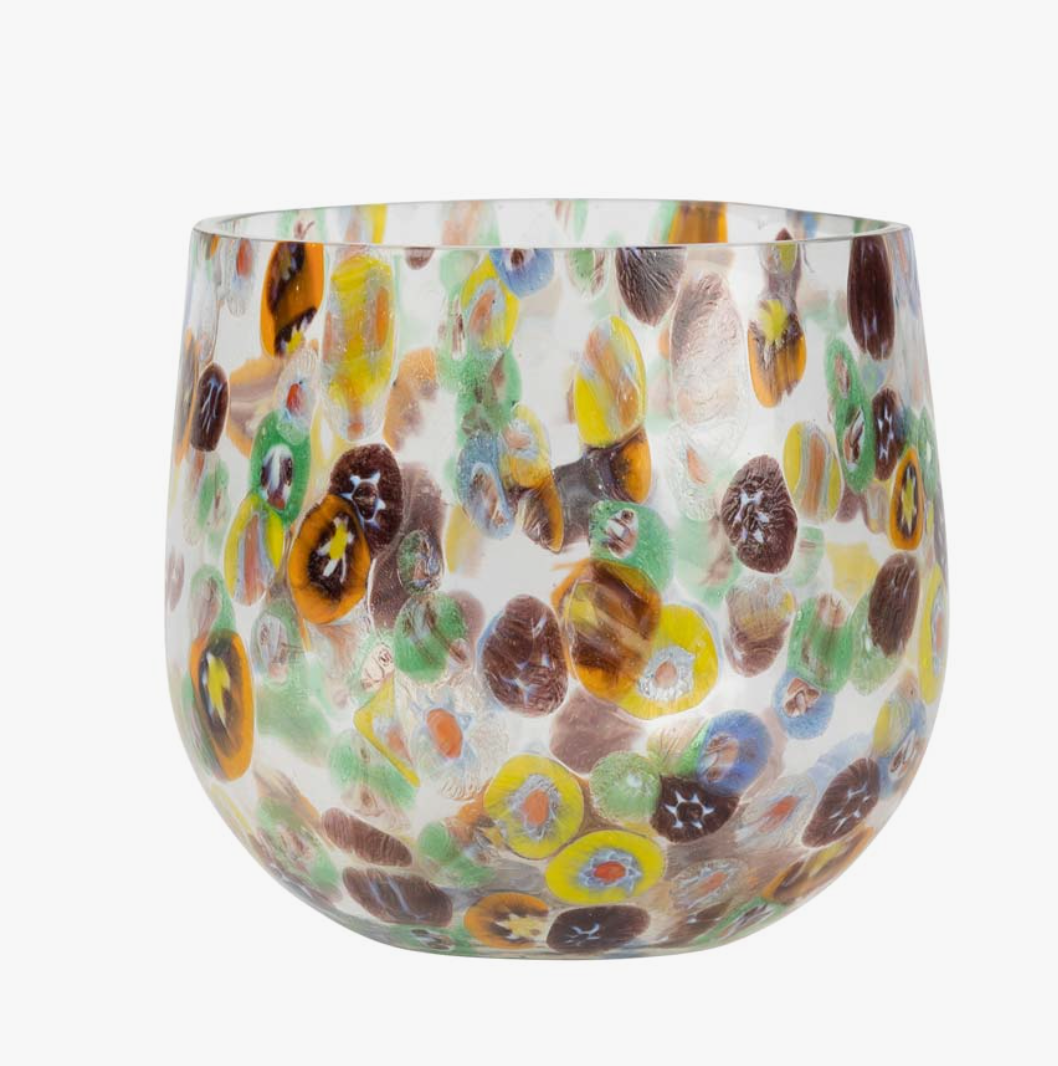 Confetti Glass Candleholder