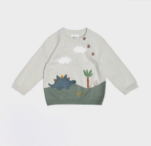 Dinosaur Embroidery Sweater