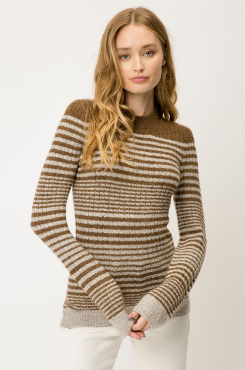 Joanna Shimmer Striped Sweater
