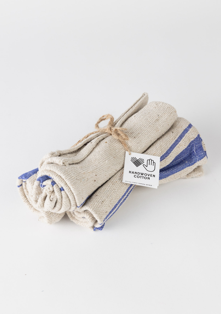 Handwoven Blue Striped Napkins