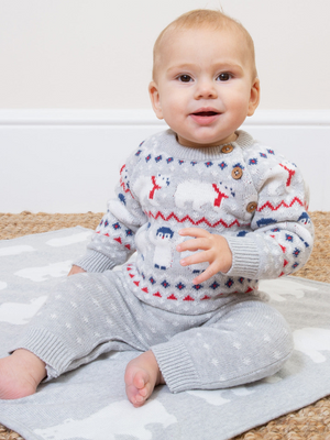 Polar Pals Knit Playsuit