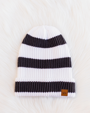 Slouchy Striped Beanie