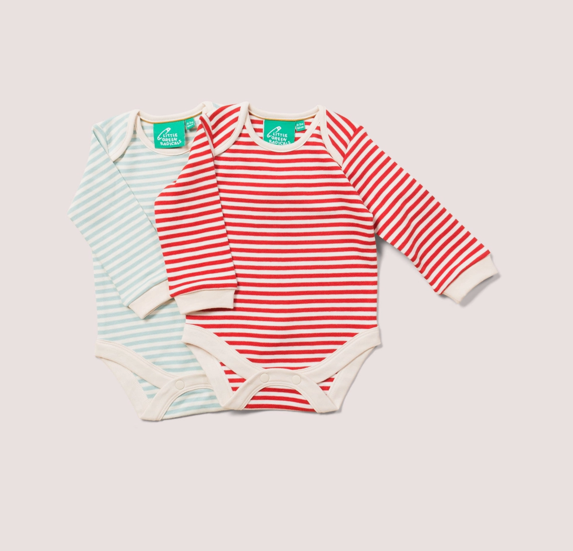 Organic Baby Bodysuit - Red Stripes