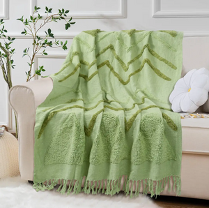 Tufted Throw Blanket - Chartreuse