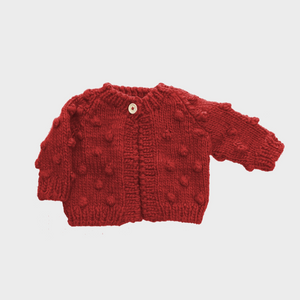 Popcorn Cardigan - Red