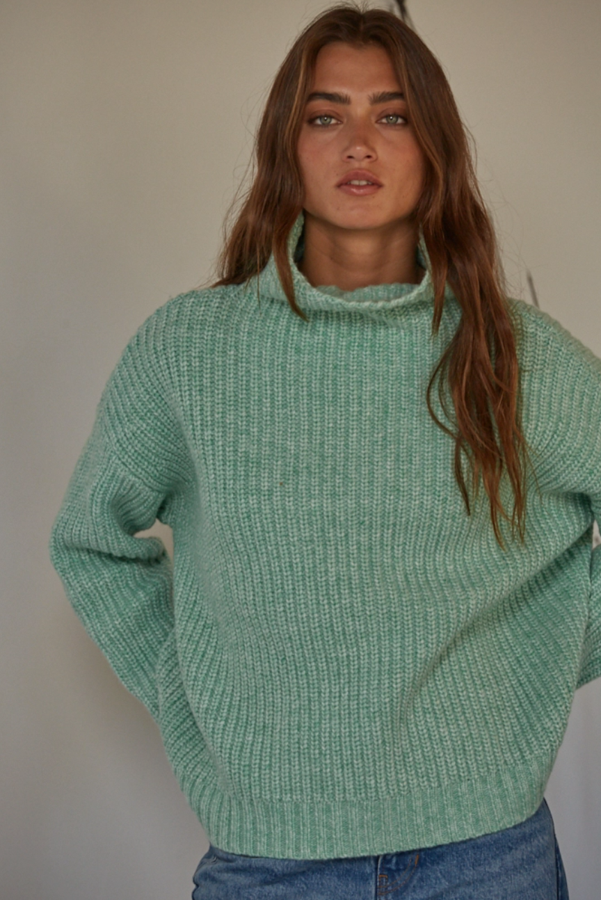 Louise Ribbed Sweater - Green