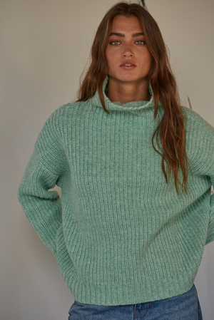 Louise Ribbed Sweater - Green