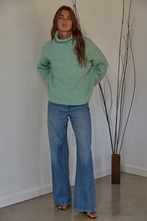 Louise Ribbed Sweater - Green