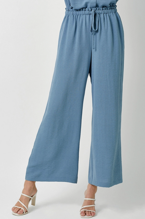 Gwyneth Textured Pant - Nantucket Blue