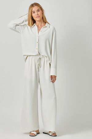 Gwyneth Textured Pant - Ivory